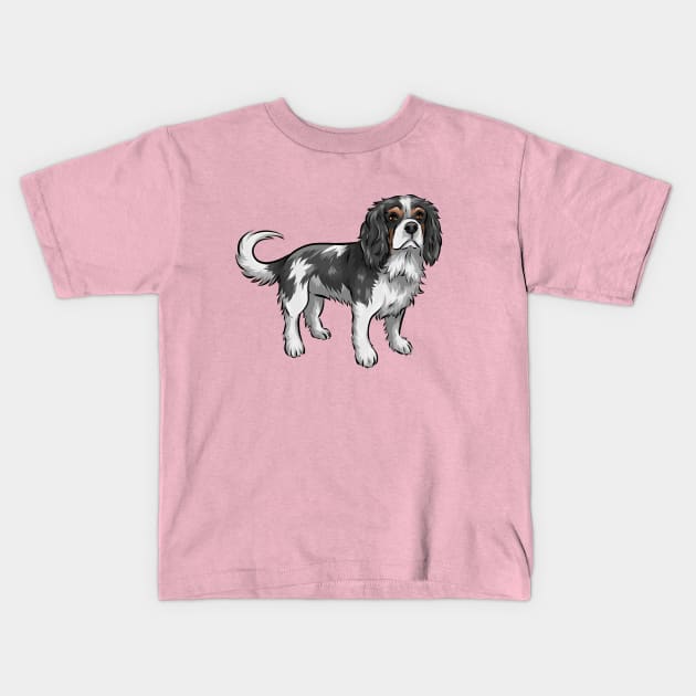 Cavalier King Charles Spaniel Kids T-Shirt by Shirin Illustration